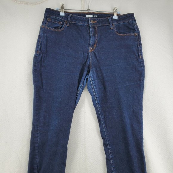 Old Navy Rockstar Jeans Women's Super Skinny Fit Tapered Leg Denim Blue 14 Short - Picture 4 of 9
